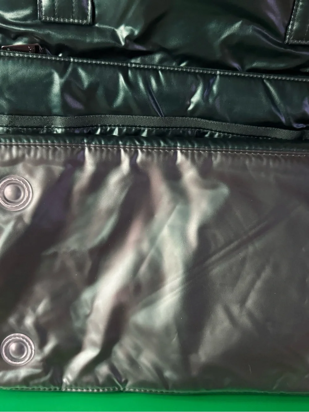 lug Quilted Metallic Emerald Green Backpack